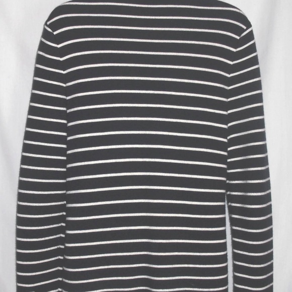 TALBOTS sweater jacket Navy White Stripes Cardigan - Picture 3 of 4